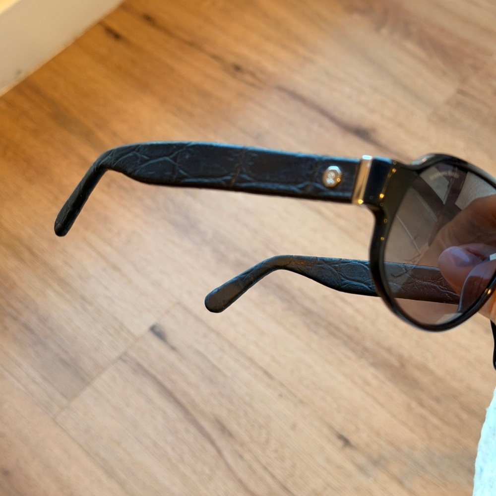 Stefano Ricci Crocodile Leather Black Sunglasses - Picture 4 of 13